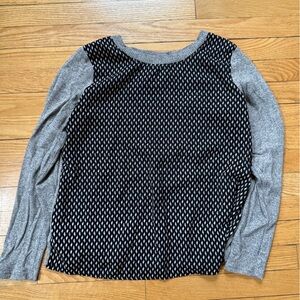 Le Lis Black and Gray Patterned Sweater